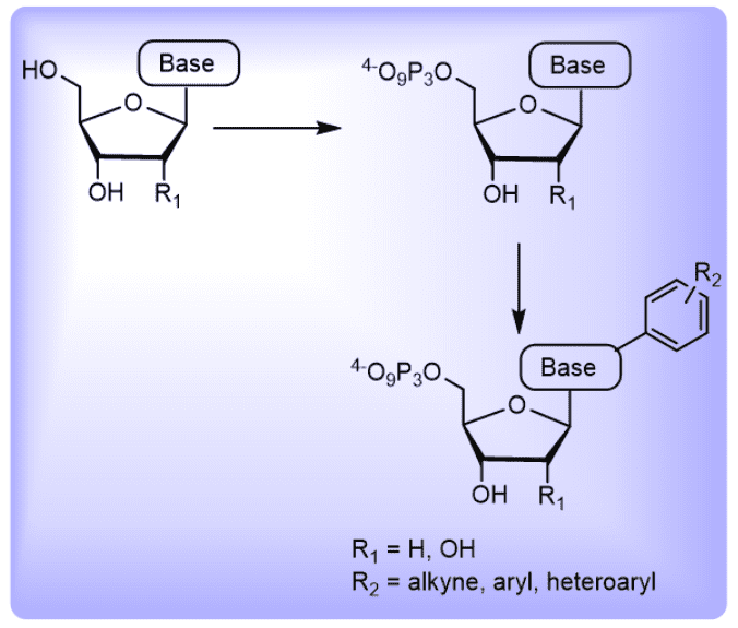 Synthesis and modification of (d)NTPs- (2`-deoxy)ribonucleoside triphosphate
